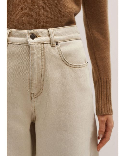 ME+EM Natural Tapered Puddle Jean