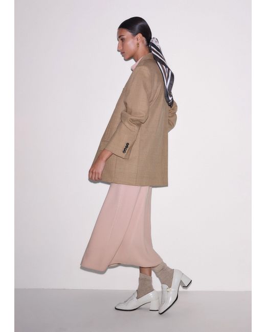 ME+EM Pink Contrast Stitch Midi Dress