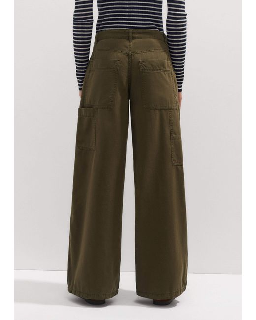 ME+EM Green Relaxed Casual Boyfriend Pant