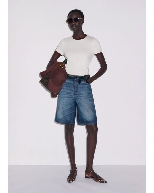 ME+EM Blue Relaxed Straight Short
