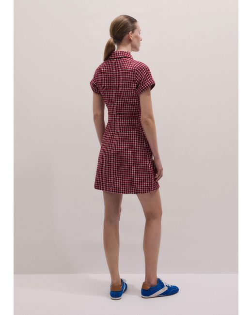 ME+EM Collared Fit And Flare Short Dress