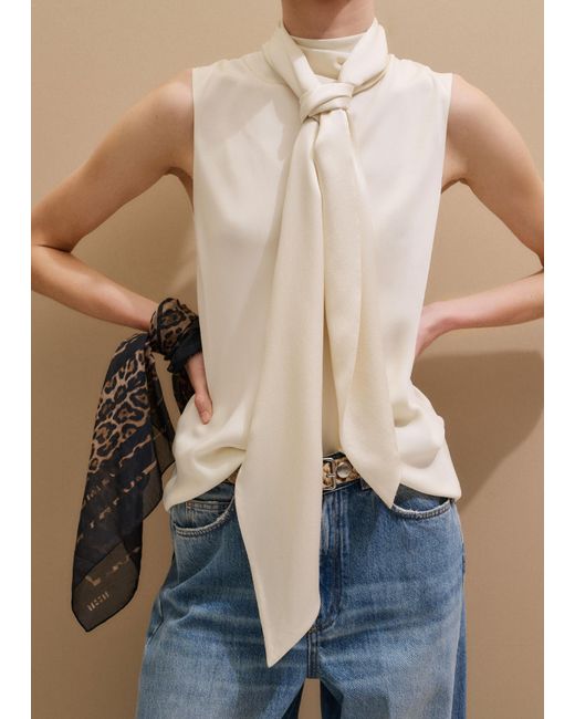 ME+EM Natural Silk Satin Evening Scarf
