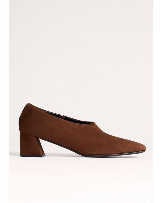 ME+EM Brown High Front Block Heel