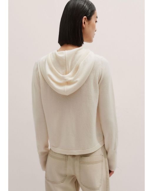 ME+EM Natural Cashmere Relaxed Fit Box Zip Hoody
