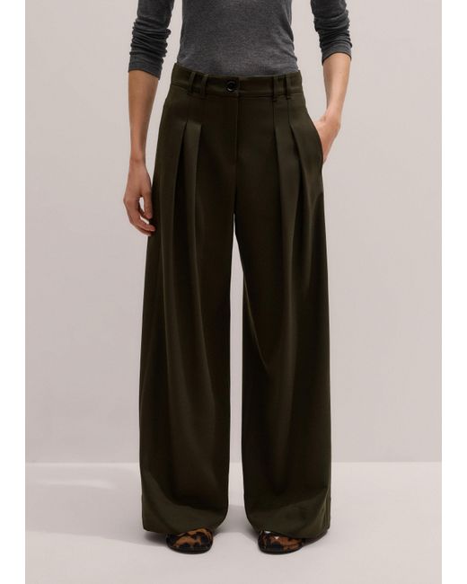 ME+EM Multicolor Wide Leg Double Pleat Trouser