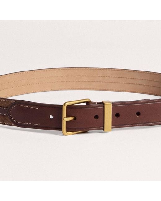 ME+EM Multicolor Stripe Leather Belt