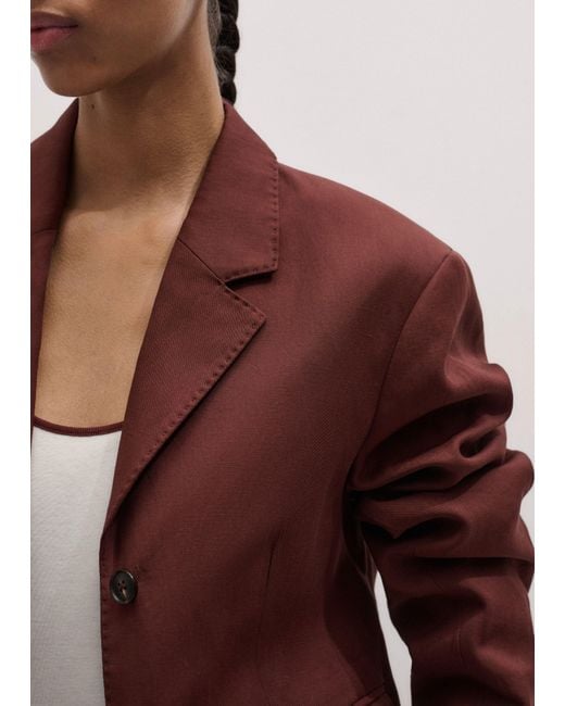 ME+EM Brown Intelligently Oversized Short Blazer
