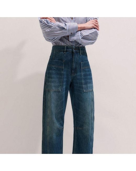 ME+EM Blue Patch Pocket Engineered Jean