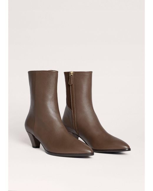 ME+EM Brown Soft Point Cone Heel Boot