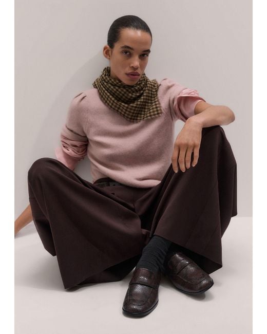 ME+EM Natural Check Scarf