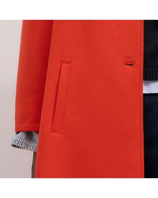 ME+EM Orange Sculptural Sleeve Swing Coat
