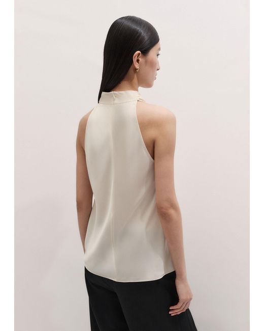 ME+EM Natural Cowl Neck Top
