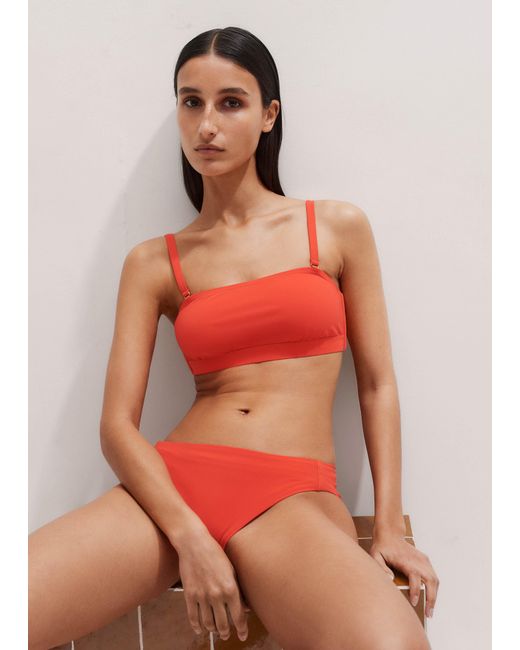 ME+EM Blue Square Neck Bikini Top