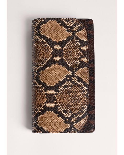 ME+EM Multicolor Snake Embossed Small Clutch+Crossbody Bag