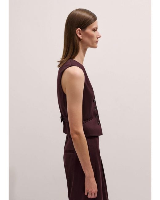 ME+EM Purple Luxe Tailored Vest