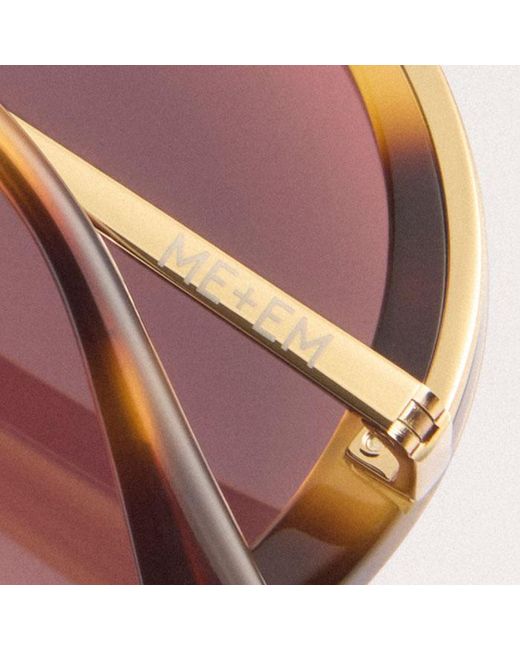 ME+EM Pink Circular Sunglasses Light Tortoiseshell