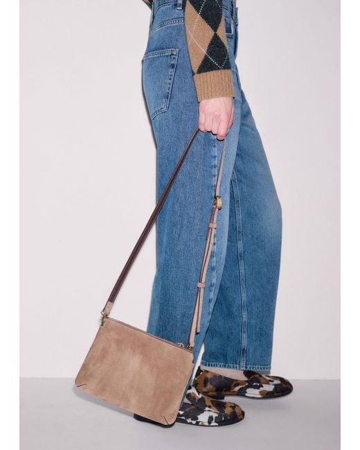 ME+EM Natural Double Pouch Crossbody