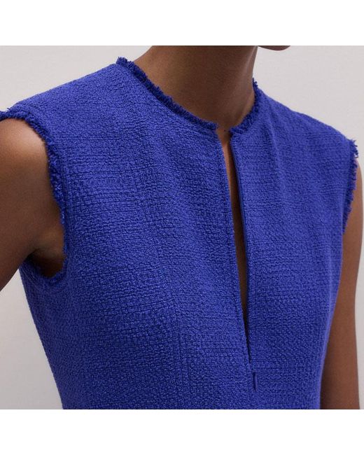 ME+EM Blue Desk-To-Dinner Fit And Flare Maxi Dress