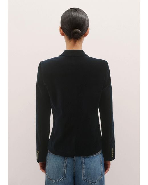 ME+EM Blue Velvet Evening Jacket