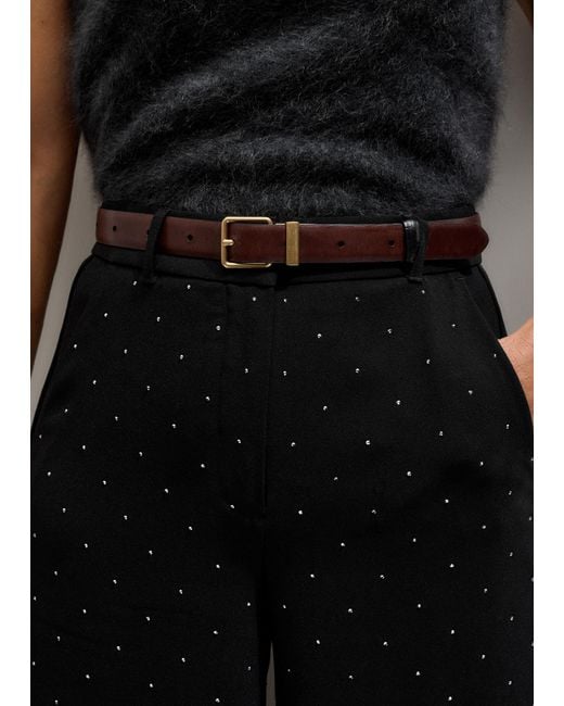 ME+EM Black Croc Print 5 Way Belt Bag