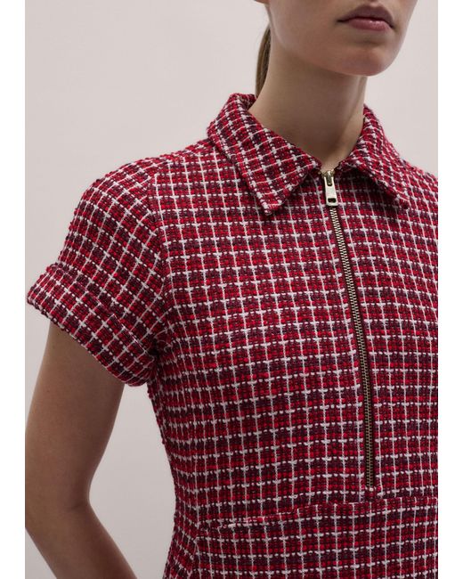 ME+EM Collared Fit And Flare Short Dress