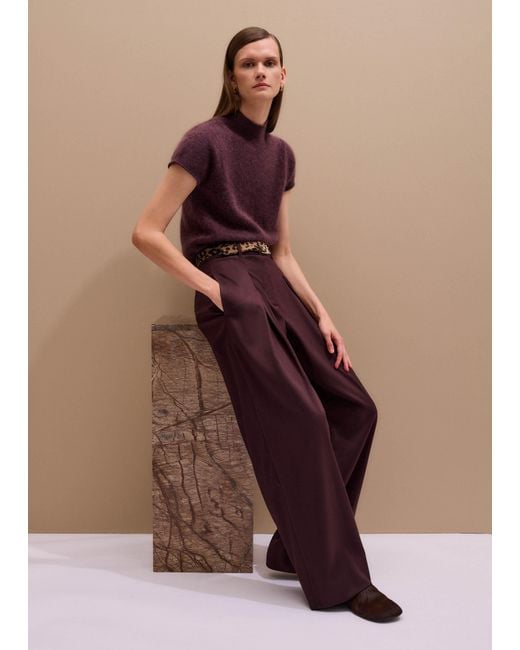 ME+EM Purple Luxe Relaxed Taper Trouser