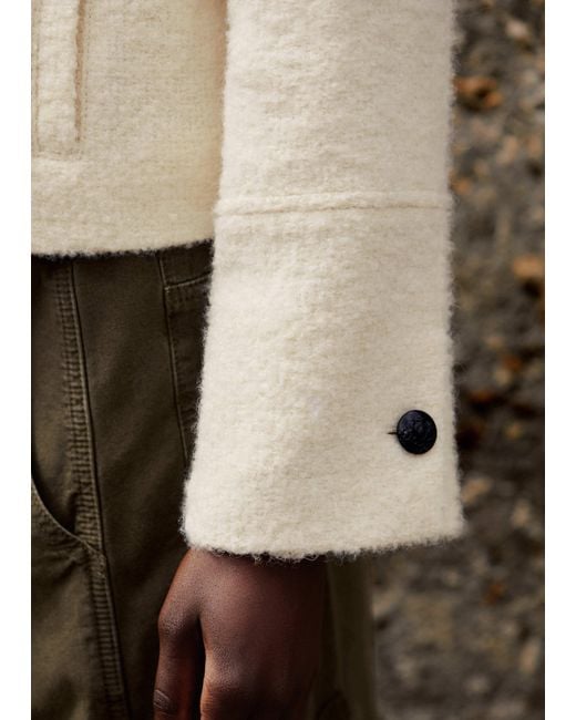 ME+EM Natural Boucle Swing Jacket