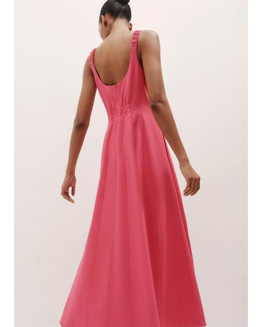ME+EM Blue Contour Seamed Maxi Dress