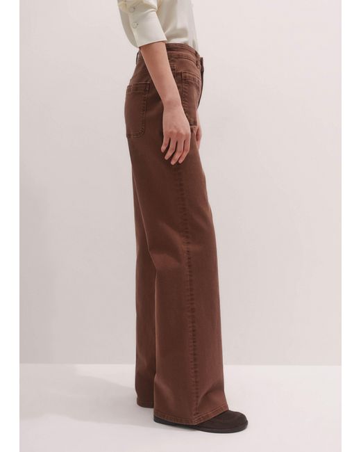 ME+EM Brown Patch Front Subtle Flare Jean
