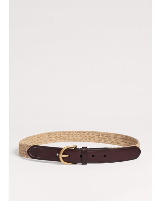 ME+EM Multicolor Round Raffia Belt