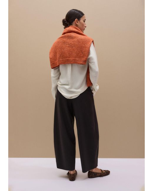 ME+EM Black Barrel-Leg Pant
