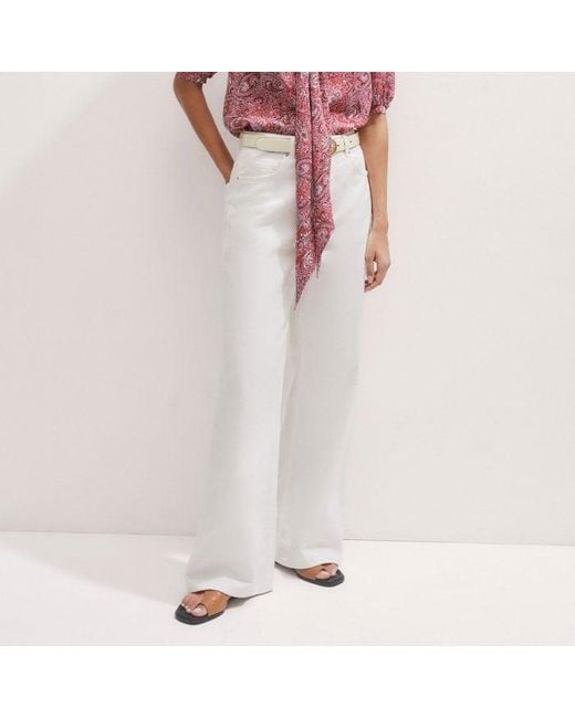 ME+EM Multicolor Silk Intricate Paisley Print Pussybow Blouse