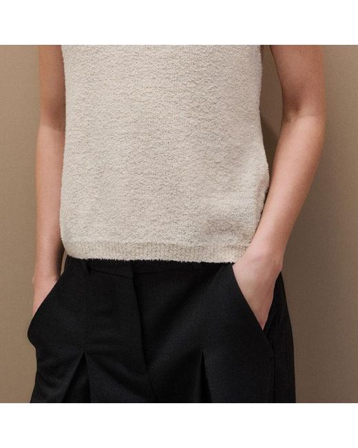 ME+EM Natural Slim Knit Tank Top