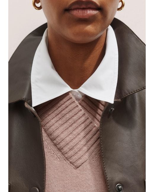 ME+EM Multicolor Merino Cashmere High V-Neck Knit Vest