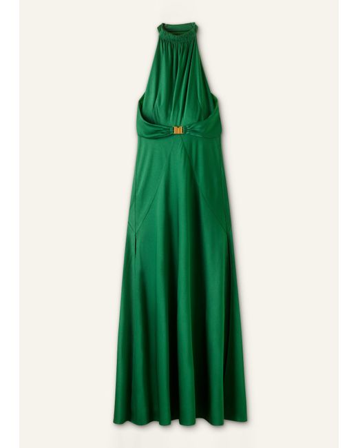 ME+EM Green Beautifully Draped Full Length Dress