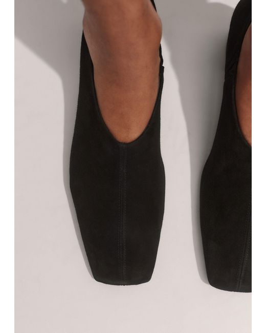 ME+EM Black High Front Block Heel
