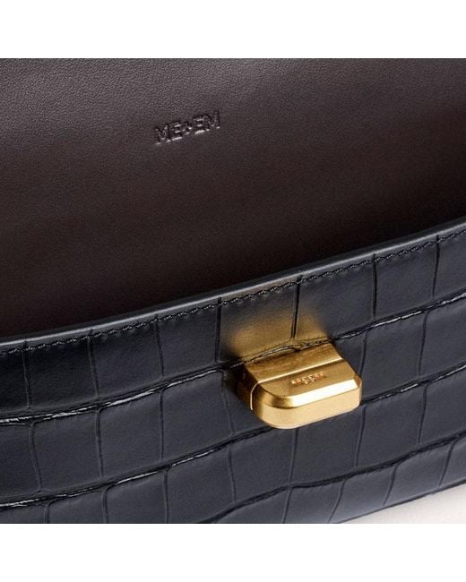 ME+EM Black Croc Print 5 Way Belt Bag