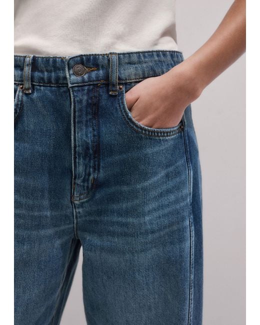 ME+EM Blue Exaggerated Tapered Jean