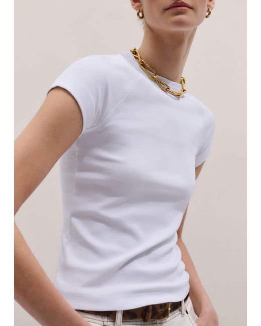 ME+EM White Ultimate Raglan Tee