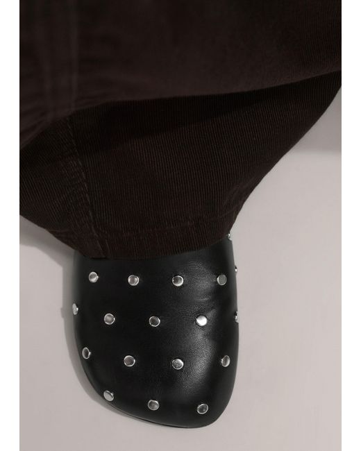 ME+EM Black Studded Slipper