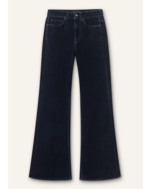 ME+EM Multicolor Velvet Denim Leg Elongator Jean