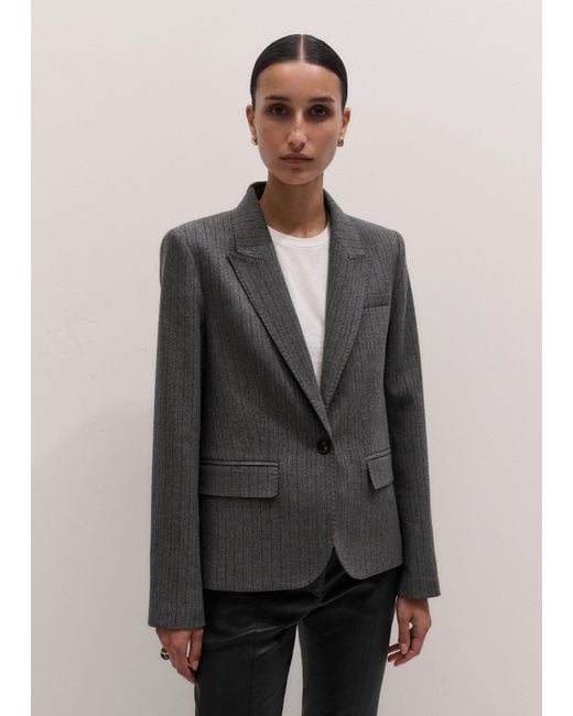 ME+EM Black Short Sharp Shoulder Blazer