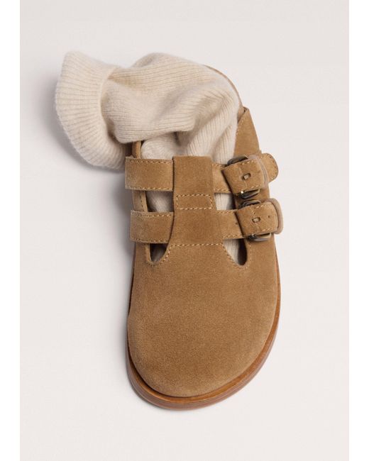 ME+EM Brown Double Buckle Clog