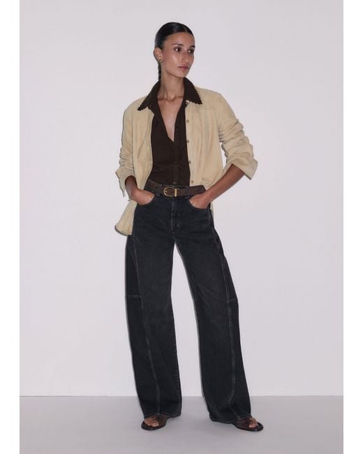 ME+EM Multicolor Cheesecloth Trim Detail Blouse