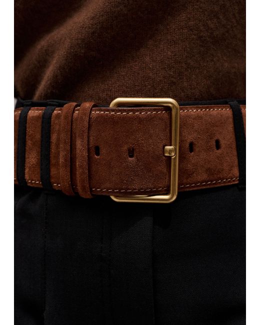 ME+EM Brown Extra Wide Waisted Belt