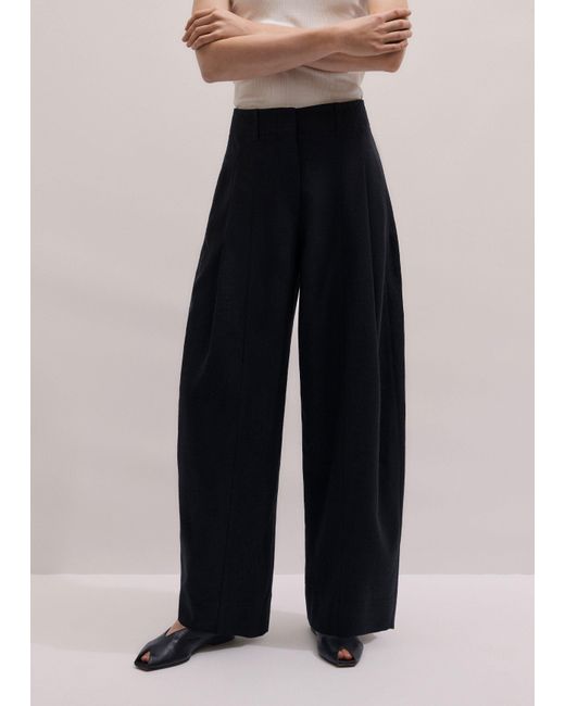 ME+EM Blue Tailored Barrel Trouser