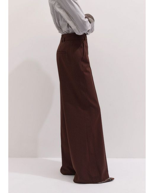 ME+EM Multicolor Pinstripe Wide Leg Trouser