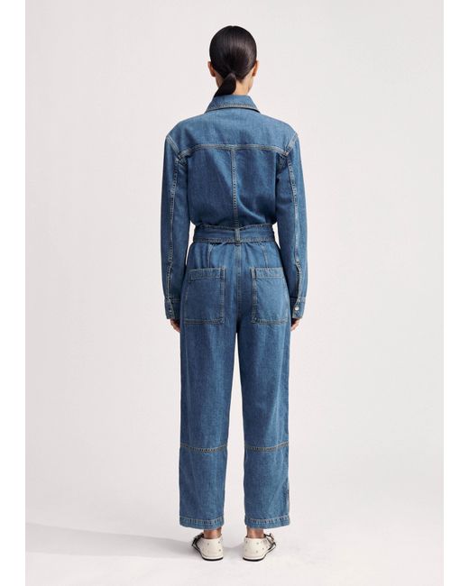 ME+EM Blue Denim Jumpsuit + Belt