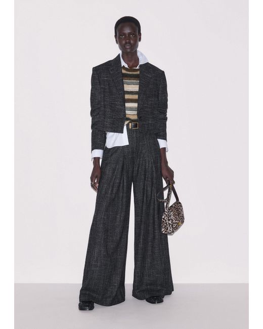 ME+EM Black Very Wide-Leg Pant