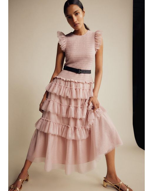 pink dress brown belt Hemant and Nandita - Sula Shirt Dress main image 1